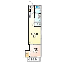 エルグランド住之江 1LDKの間取図画像