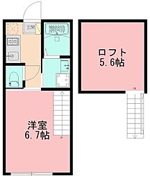 サニーヴェール 1Kの間取図画像