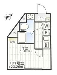 THE PARK EXIA 大崎 1Kの間取図画像