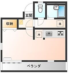ロイヤルガーデン3 ワンルームの間取図画像