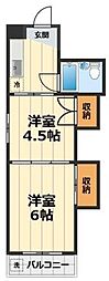 Ａ＆Ｕ中野上町 2階2Kの間取り