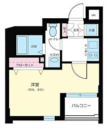 アーバイルGRANDE中野 1Kの間取図画像