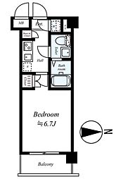 グランド・ガーラ南麻布 1Kの間取図画像