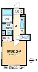 Serena Machiya　II 1階1Kの間取り