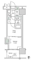 ブルックサイドレジデンス木場 2Kの間取図画像