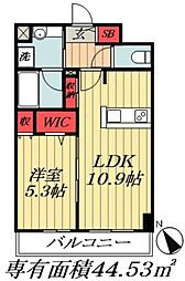 LUMIERE 1LDKの間取図画像