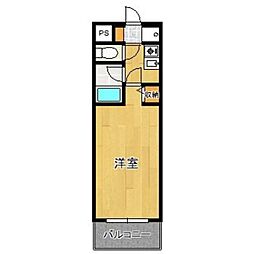 ヒルズ西赤坂 1Kの間取図画像