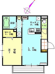 ビューノ・ラシーネ 1LDKの間取図画像