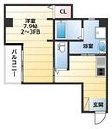 エヌエム・トラントアン 1Kの間取図画像