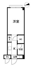 ファミール細野 ワンルームの間取図画像