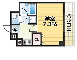 神戸市西神・山手線 湊川公園駅 徒歩2分の賃貸マンション 3階1Kの間取り
