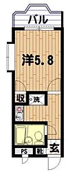 プルミエール2番館 1Kの間取図画像
