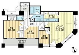 芝浦アイランドケープタワー 3LDKの間取図画像