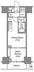 ACPレジデンス浅草 1DKの間取図画像