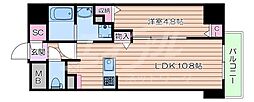 アーバネックス京町堀 1LDKの間取図画像