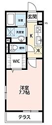 Misaki 1Kの間取図画像