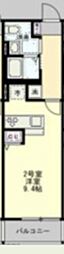 川崎市宮前区宮前平1丁目アパート ワンルームの間取図画像