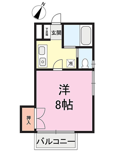 シーサイドパレス 101｜新潟県新潟市西区松海が丘３丁目(賃貸アパート1K・1階・24.42㎡)の写真 その2