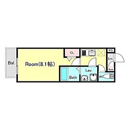 エステイトB狭山南入曽 1Kの間取図画像