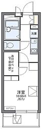 レオパレスクローバー 1Kの間取図画像