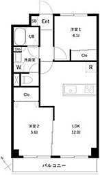 PARK MODERN 西葛西 7階3DKの間取り
