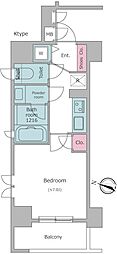 レジディア神田東 1Kの間取図画像