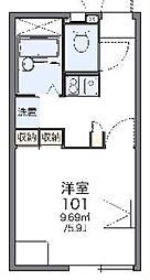 レオパレスみずほセカンド 1Kの間取図画像