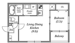JR東海道・山陽本線 吹田駅 徒歩7分の賃貸アパート 2階1LDKの間取り
