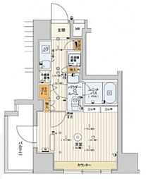 スカイコート江東住吉 1Kの間取図画像