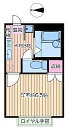マール・ヒロ 1Kの間取図画像