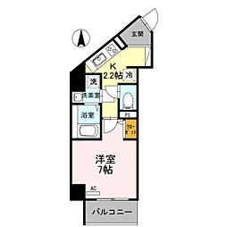 プリメーロ66 1Kの間取図画像