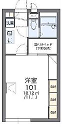 レオパレスマルベリーランチA 1Kの間取図画像