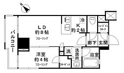 ライオンズ蔵前レジデンス 1LDKの間取図画像