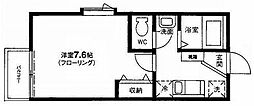 アルサ幡ヶ谷 1Kの間取図画像