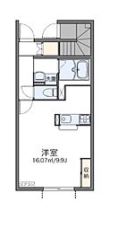 レオネクストビィグラッド2 1Kの間取図画像