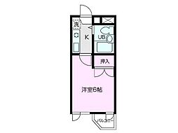 第2リベルダハイム 4階1Kの間取り