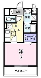 リッシュ 1Kの間取図画像