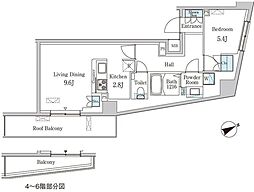 primalead南青山 1LDKの間取図画像