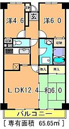 ヴェルドミールゆりのき台 3LDKの間取図画像