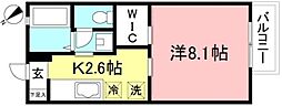 グランメール・アイ 1Kの間取図画像