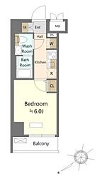 SHOKEN Residence横浜鶴見V 2階1Kの間取り