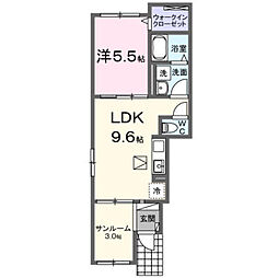 コンフォールA 1LDKの間取図画像