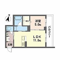 ファルコ鷹匠 305 ｜ 高知県高知市鷹匠町２丁目5-40（賃貸マンション1LDK・3階・42.66㎡） その2