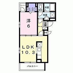 ウィンフィールド博多南 1LDKの間取図画像