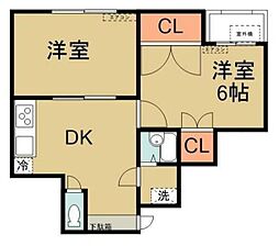 ライオンズマンション田園調布 2階2DKの間取り