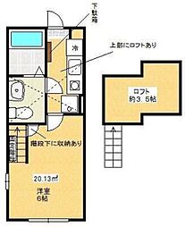 カーサ古淵 1Kの間取図画像