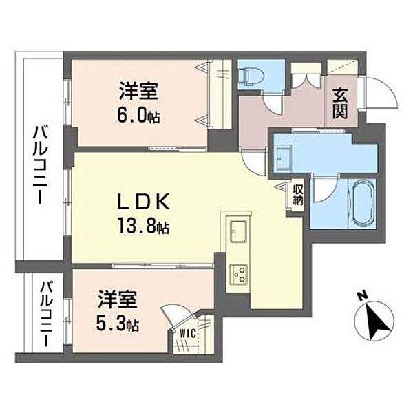 シャーメゾンＣＯＣＯＵＳ 0305｜大阪府大阪市住吉区大領５丁目(賃貸マンション2LDK・3階・59.90㎡)の写真 その2