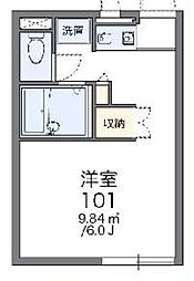 レオパレスオープリーコート 1Kの間取図画像