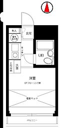 ピアレス上池袋 1Kの間取図画像