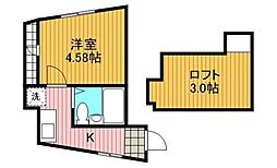 メゾン・ド・ルラーシュ ワンルームの間取図画像